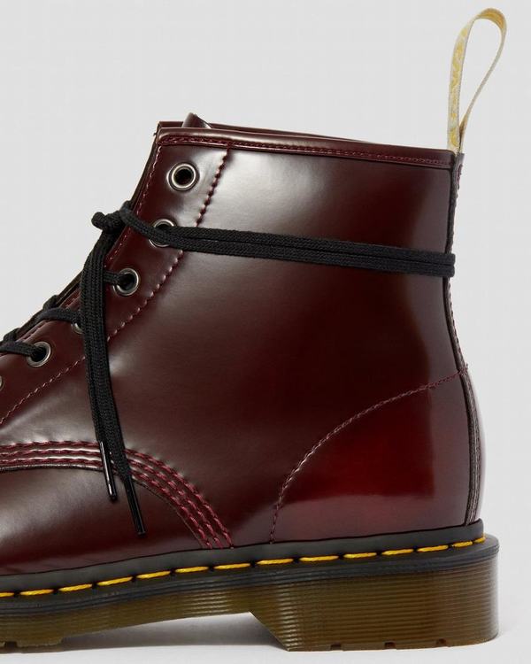 Dr Martens Dámské Kotníkové Boty Vegan 101 Červené, CZ-679348